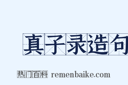 嬾真子录造句是什么意思的图片